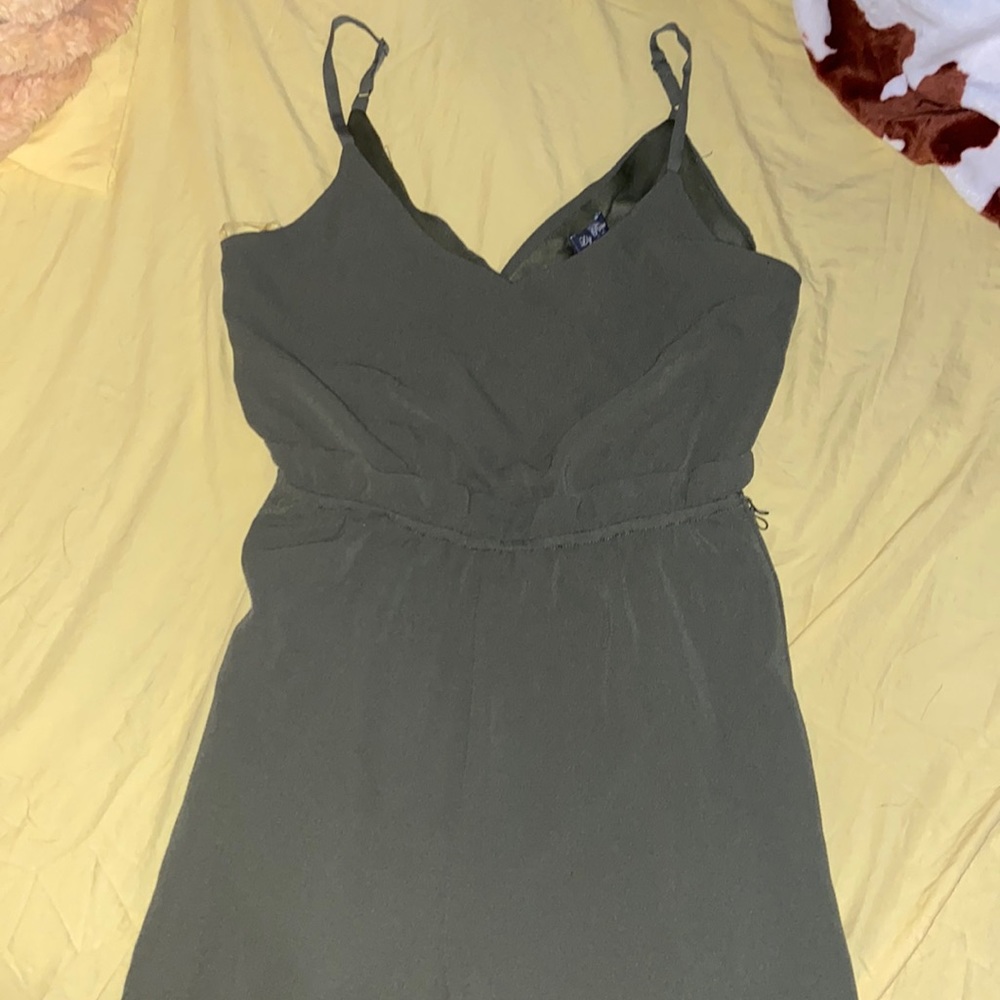 Forest green long jumpsuit